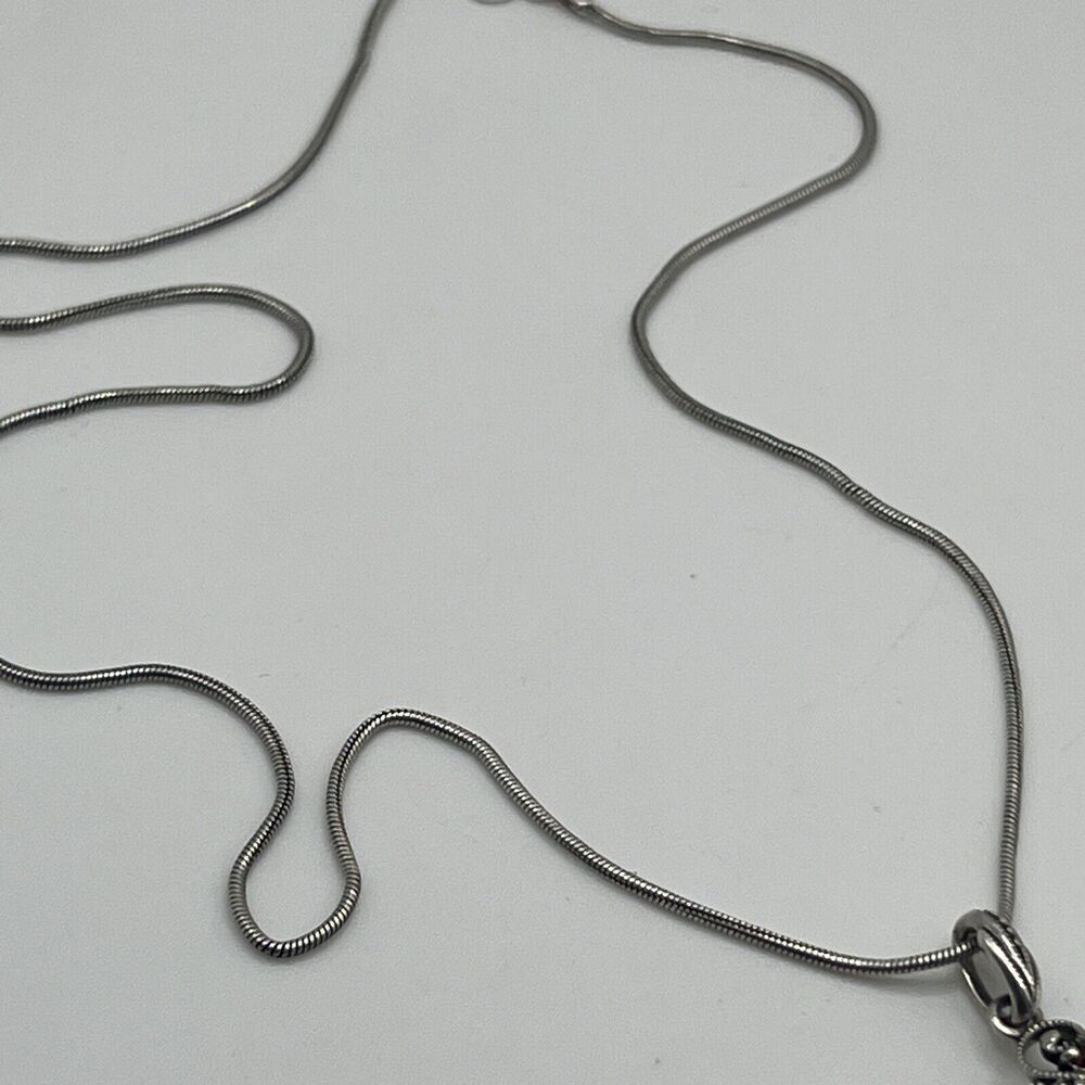Sterling Silver 925 Cross Rare Garnet Necklace - Picture 4 of 8